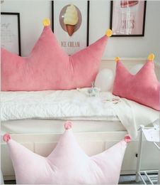 Ins niños niñas corona princesa cama cojín extraíble niños039s decoración de la habitación sofá almohada bebé calmar juguete tomar po Props1376430