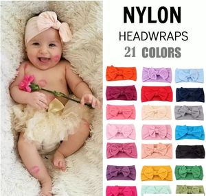 SER Bébé Européen et Américain Candy Couleurs Nylon Bur Bandeau Band Baby Girl Elegant Hair Bows Accessoires