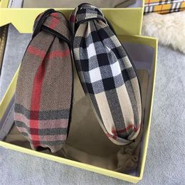 INS mode B-brief plaid hoofdbanden vrouwen haar sticks meisje hoofdband vrouwen accessoris voor hoofdbanden B031