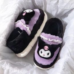 Ins Fashion Cartoon Cute Kuromi Melody Cinnamoroll pluche schoenen Home Warm pluche schoenen Festival Geschenkmaat 35-40