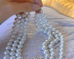 Ins Fashion Crystal Saturne Pendant Collier Cristal Naszyjnik Pearl Choker Colliers pour femmes Wedding Fine Jewelry Girls2754665