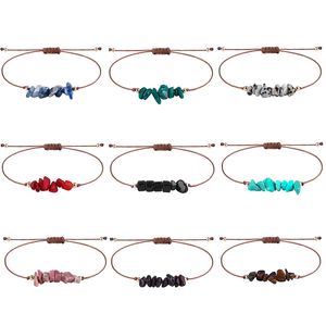 Ins Fashion Rope Chain Braid Bracelet Women Girls Gegene onregelmatige Crystal Gemstone Bracelet Sieraden Groothandel Factory Prijs