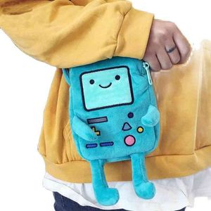 ins Finn Jake Figure sac à bandoulière Swag Rap peluche pièce téléphone sac anime advanture robert BMO jouets pour enfants 220210