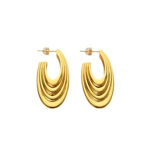 Ins Français Blogger's Même Fil Gravé Boucles D'oreilles En Trois Dimensions Pour Les Femmes OL Niche De Mode Charme Bijoux