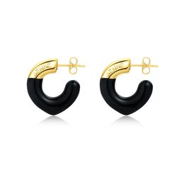 INS – boucles d'oreilles géométriques multicolores en forme de C, en émail, goutte d'eau, Design de Niche haut de gamme, bijoux de fête à la mode