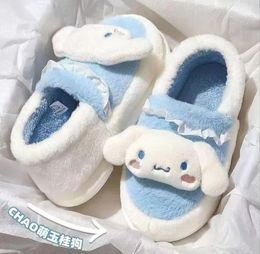 Ins Girl Cute Kuromi Melody Cinnamoroll pluche schoenen Home Warm pluche slipper festival cadeau maat 35-39 pp katoen 4 kleuren