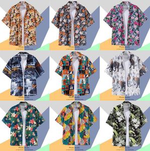 INS Hong Kong estilo vintage camisa floral de manga corta para hombres tailandés hawaiano con volantes y tendencia de abrigo atractivo