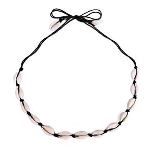 Ins Puka Shell natuurlijke chokers hand geknoopte geweven ketting sleutelbeen ketting 2 kleuren groothandel