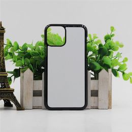 2D Sublimatie Hard Plastic DIY Designer Telefoon Gevallen PC Sublimerende Blanco Back Cover voor iPhone 13 12 Mini 11 Pro Max 8 7 Plus Covers met aluminium Inserts