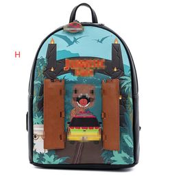 INS Kawaii Cartoon Design PU Leder Reißverschluss Rucksack loun gefly Doppelte Umhängetasche Studentenrucksack Festival Geschenk