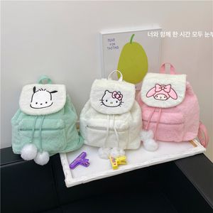 Ins kawaii mi melodía kuromi mochila de peluche de alta capacidad caricatura de anime bolsas para niñas regalo