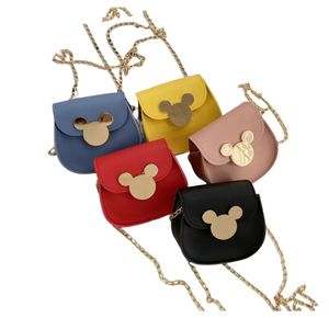 INS enfants sacs à main filles chaîne sac de messager enfants dessin animé boucles en métal sacs à bandoulière unique Mini sac à main A6656