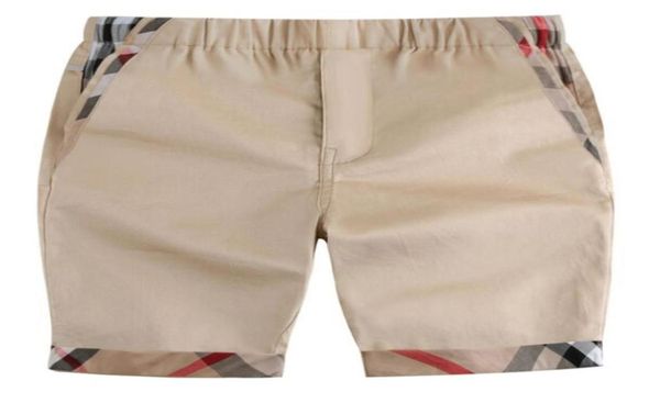 INS enfants Shorts garçon vêtements pantalon moyen couleur unie design garçons été 100 coton Cargo Pant5525775