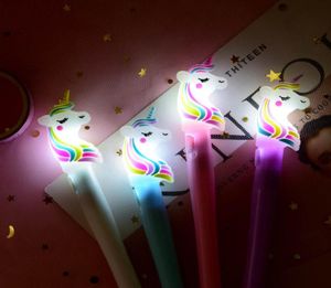 Ins Kids Unicornio Ligero Juguetes Luminoso Pen, gel de gel oscuro Pen Baby Boy Boy Boy Unicorn Toys Kids Kids Shine Toy A81415522255