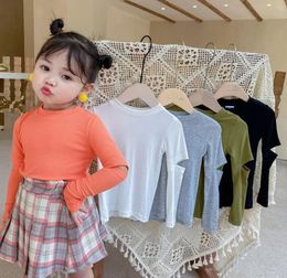 INS petites filles t-shirts t-shirts en pur coton t-shirts mode bountique vêtements automne hiver enfants hauts 17 ans Z21116382664