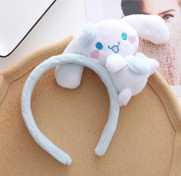 INS Lovely Cinnamoroll, palitos de pelo de felpa hechos a mano, accesorios para el cabello de felpa, lavado de cara, niña, accesorios para niños