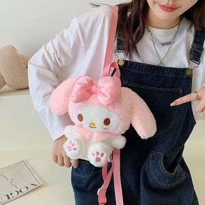 Ins Melody Cute Bunny Pluche Rugzakken Doll Dropped Ear Rabbit Gift Bag voor kinderen en jongens