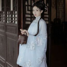 INS MING HAN Vêtements Adulte Fairy Blanc Broidered Plackeet Stand Collier Longue taille de la taille de la taille élégante