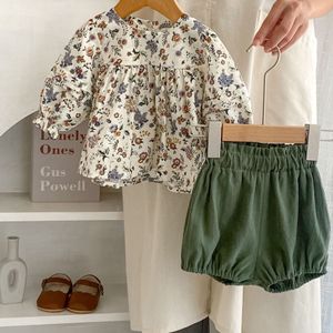 Ins Nieuwe Peuter Baby Meisjes Zoete Body Herfst Lange Mouw Bloemenprint Past Pasgeboren Kleding 2616