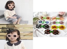 Ins – lunettes de soleil unisexes pour enfants, filles et garçons, tournesol, résistantes aux ultraviolets, de styliste