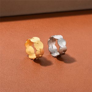 Ins niche ontwerp wafer geometrische metalen overlappende ring coole stijl eenvoudige persoonlijkheid mode hoogwaardige sieraden accessoires