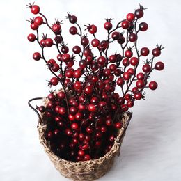 Ins nordique artificiel Christma Fruit Holly Fruit Branche Berry Berry Fruit DIY CADEAU DE CHARI-CADI