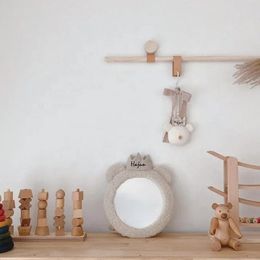 Ins Nordic Cartoon Crown Bear Mirrores decorativos Baño Sala para bebés ACRYLIC Creative Arte Home Decor Fotography Accesorios