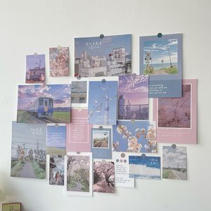 Ins Nordic Retro pared decorativa foto tarjeta pegatinas dormitorio arte postal decoración DIY pared tarjeta pegatinas fotografía Accesorios