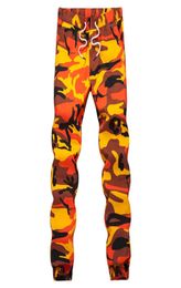 Ins Orange Camuflaje Jogger Pantalones Hombres Hip Hop Tejidos Pantalones Casuales Tácticos Bolsillos de Pantalón Militar Algodón 2019 Pantalones de Chándal Y1907302699943