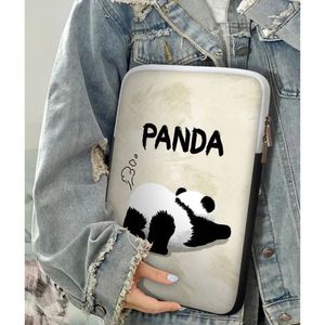 Ins Panda mignon sac de transport pour ordinateur portable 10 11 12 13 14 15 pouces housse Air M2 13.6 Ipad Pro 14 12.9 9.7 pochette pour tablette 231229