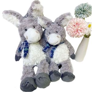 Inspigère âne en peluche et mouton Jouet animal en peluche doux