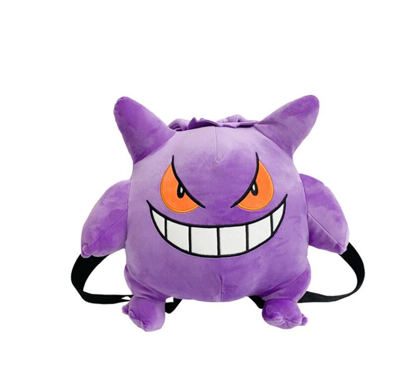 Ins Simple Purple Big Mouth Plush Backpack Girl Cute Soft Accessories Zipper Bag Girls Birthday Gift