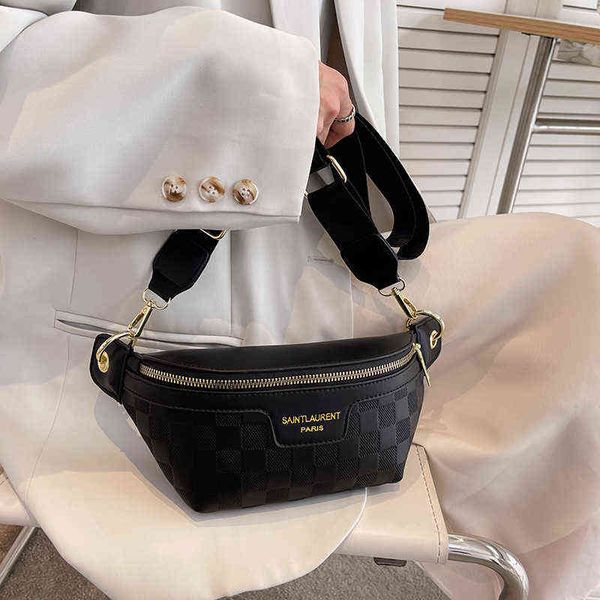 Ins petit sac de taille femme mode coréenne sac de poitrine diagonale à large épaule 220628