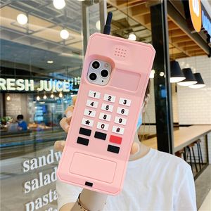 Ins corée du sud 3D étuis Vintage téléphone bandoulière décolleté étui en silicone pour iPhone 14 Pro Max 11 12 13 Xs Xr 7 8Plus X Se couverture