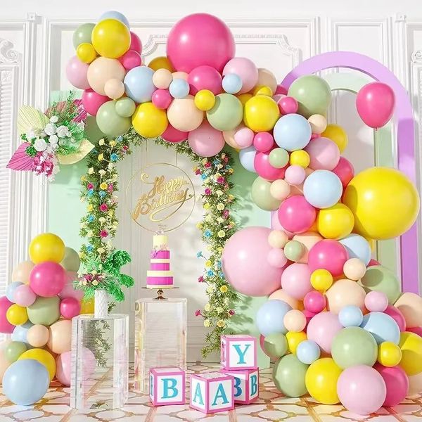 Ins Style Hermoso Macaron Bloon Chain Festival Festival de bodas Decoración de la fiesta de cumpleaños Diseño 240328