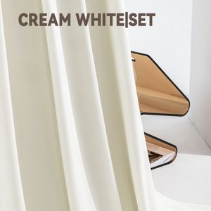 Ins Style Lait blanc Blackout Drapes Simple Bedroom Inonofroprower rideau Suncreen Salon Room Drape Balcon Bay