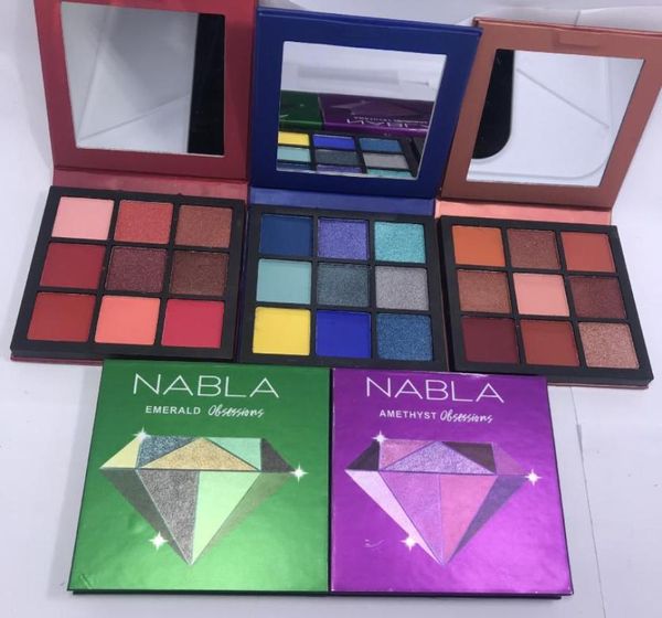 Estilo Ins Super Nueve colores Color tierra brillante Polvo fino Color metálico Versátil Luz perlada Juego de maquillaje de sombra de ojos para principiantes6506264