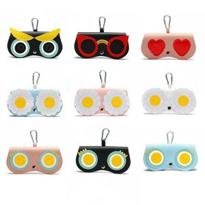 Ins Super Sunglasses Tas Draagbare Mode Brillen Case Leuke Zonnebril Beschermende Cover PU Lederen Tas meer Kleuren