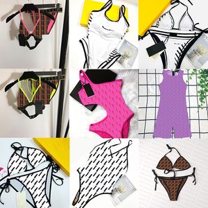 Ins badmode voor vrouwen bikini set full letter badpakken persoonlijkheid sexy badpak klassieke twee stukken set