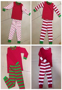 INS XMAS Kerst NEW DOT Strip Familie bijpassende pyjama PJS Sets PAPA MAMA KIDS ROOD GROEN GESTREEPT Nachtkleding Nachtkleding Tops Pant1812202