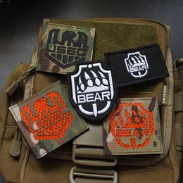 Insignia de Letras Reflectantes Para Bolso, Sombrero, Escape de Tarkov, Parche Bordado, Oso, Equipo Usec, Pegatina de Tela de Reconocimiento Nocturno Ir de Nailon