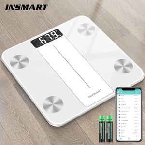 Insmart Bathem Scale Body Weight Balance Digital BMI Fat Bluetooth para humano Smart 231221