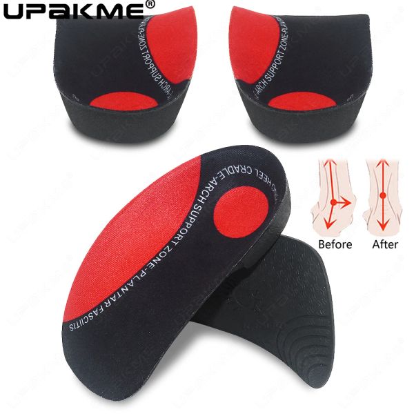 Semelles Pieds Plats Semelles 3/4 Soutien de la voûte plantaire Inserts orthopédiques Chaussures orthopédiques Inserts Douleur au talon Fasciite plantaire Hommes Femme Coussin de soin des pieds