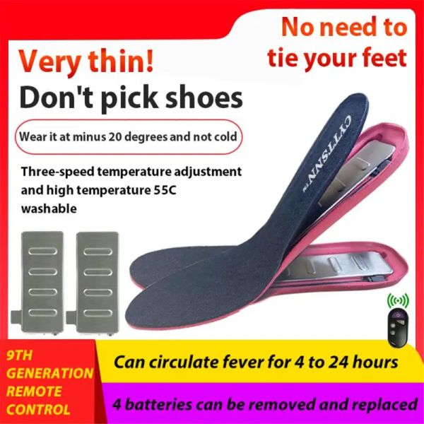 Semelles intérieures chaudes 2022 Nouvelles chaussures chauffées USB pieds de tampons chauds à chaussette chaude chauffage électriquement semelles intérieures lavables chaudes thermiques semelles unisexes