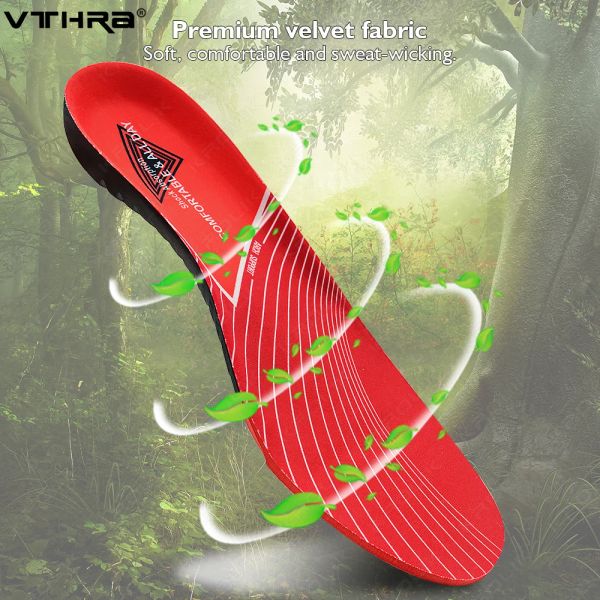 Semelles intérieures orthopédiques VTHRA pour le soutien de la voûte plantaire, ultralégères pour chaussures, soins des pieds plats, coussins orthopédiques, coussin de course contre la douleur, unisexe