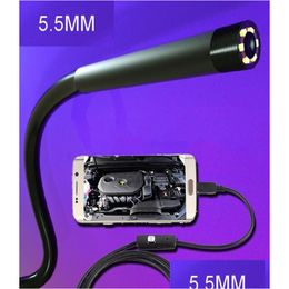 Inspectiecamera's 5 5Mm 1M 2M 5M 10M Mini-endoscoopcamera Flexibele Ip67 Waterdichte Slang Industriële Borescope Micro USB Drop Lever Dhe6D