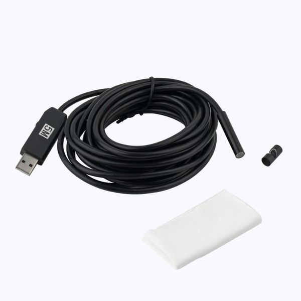 Caméras d'inspection 5M 6 LED USB Endoscope étanche Endoscope Endoscope Serpent Caméra vidéo 7mm Date 8 Drop Livraison Surveillance de sécurité Oth Dhhz5