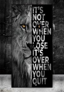 Inspirational Life Quotes on Black White Lion Wall Painting Posters and Prints Canvas Art Picture for Living Room Halway Decor PA9125261