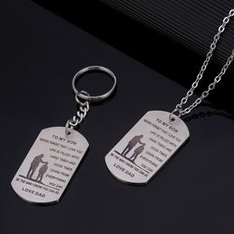 Collier pendentif source d'inspiration Dog Tag en acier inoxydable Rappelez-vous toujours que vous êtes courageux