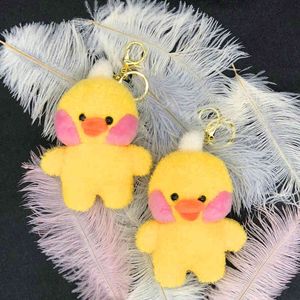 Instafamous Hyaluronic Acid Petit Porte-clés Jaune Ins Canard Peluche Confort Poupée Porte-clés